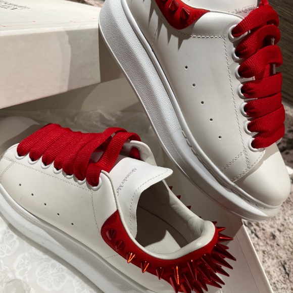 ALEXANDER MCQUEEN Leather Colorblock Pattern Sneakers Size: 38 - Picture 3 of 5